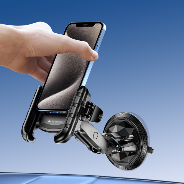 Car-mounted Shooting Bracket with Suction Cup Car Mount Phone Holder 360 Rotation Waterproof for Shooting and Live Streaming