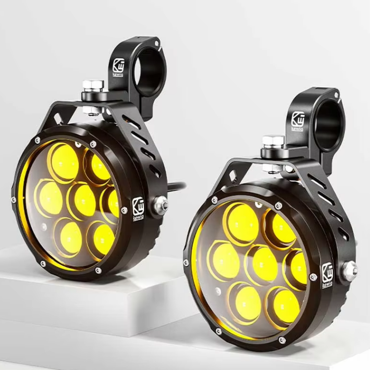 Kewig New Product Ultra-Bright 6000K Dual Color Motorcycle Led Spotlight with Aluminum Alloy Materials for CNC Technology