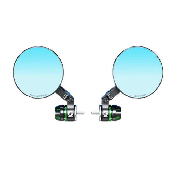 Kewig Foldable M6 Screw Anti-glare Anti-fog Waterproof CNC Aluminum Alloy Bar End Side Rear View Motorcycle Mirror for Riding