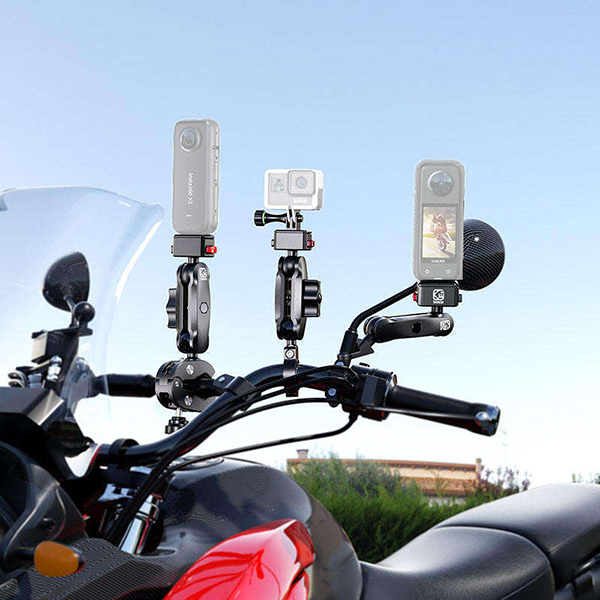 Kewig Aluminum Alloy Riding Camera Bike Motorcycle Action Camera Mount Quick Release Mount 1/4