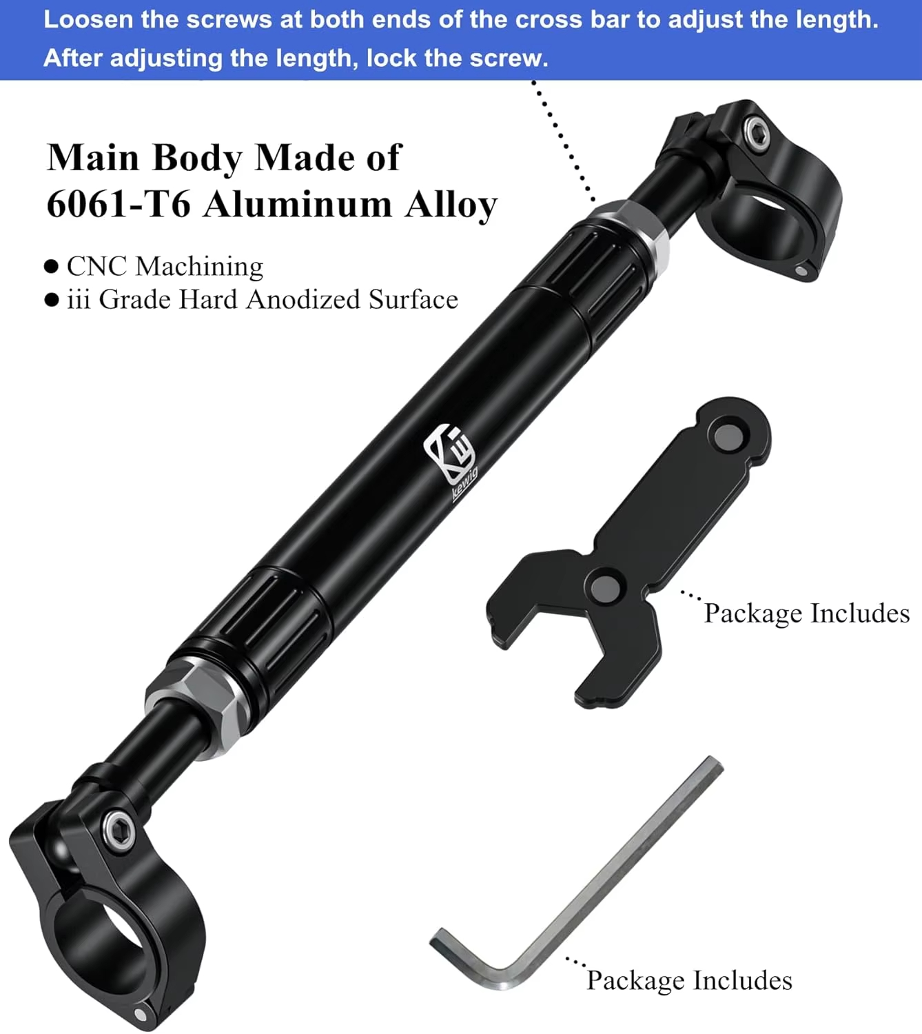 Telescopic Adjustable Motorcycle Handlebar Cross Bar